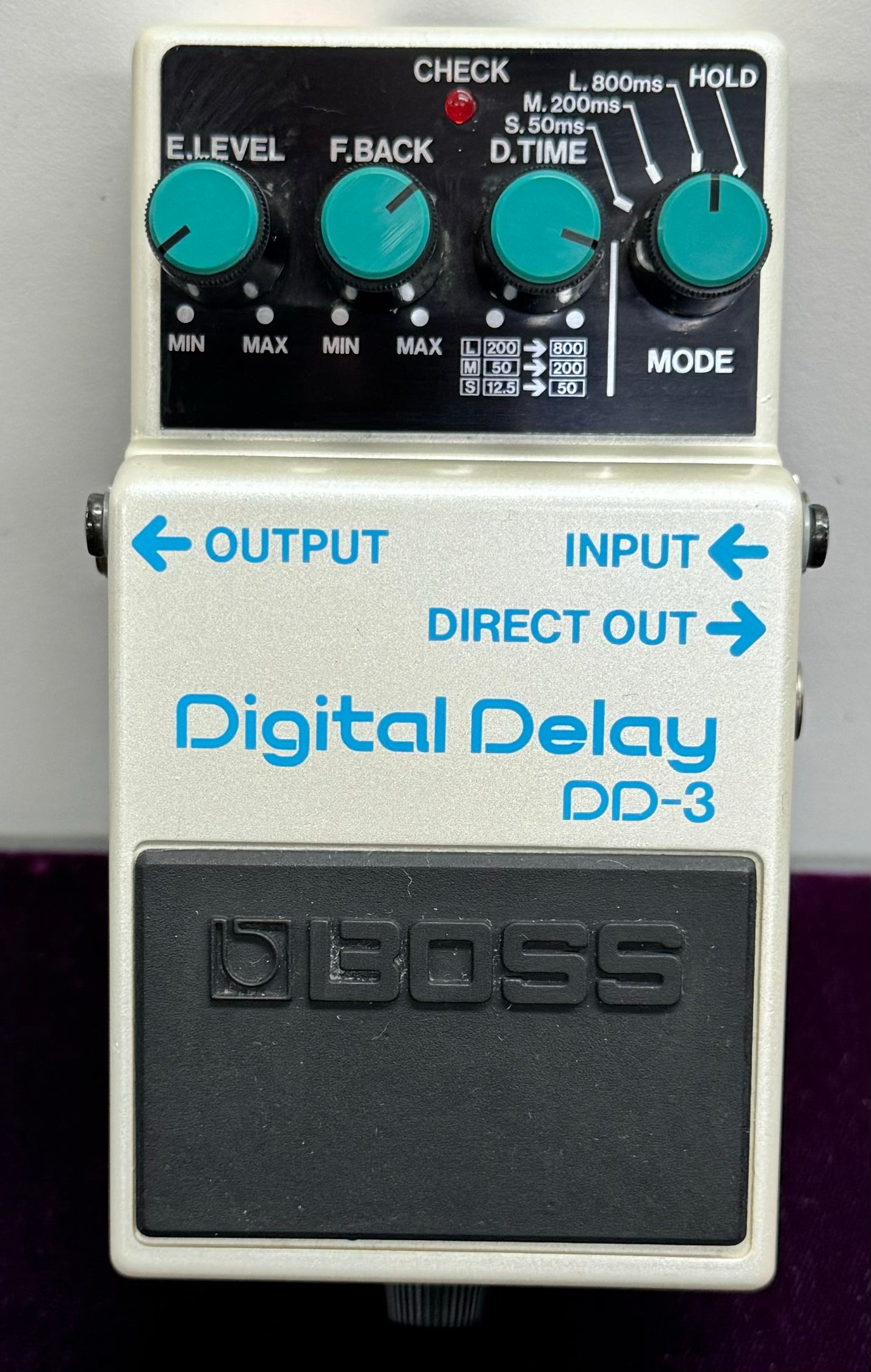 Vintage 1990 Boss DD-3 made in Japan blue bottom 1990s MIJ