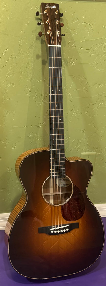 Bourgeois DB Signature OMC Sunburst, bearclaw Sitka Spruce/ Flamed Maple