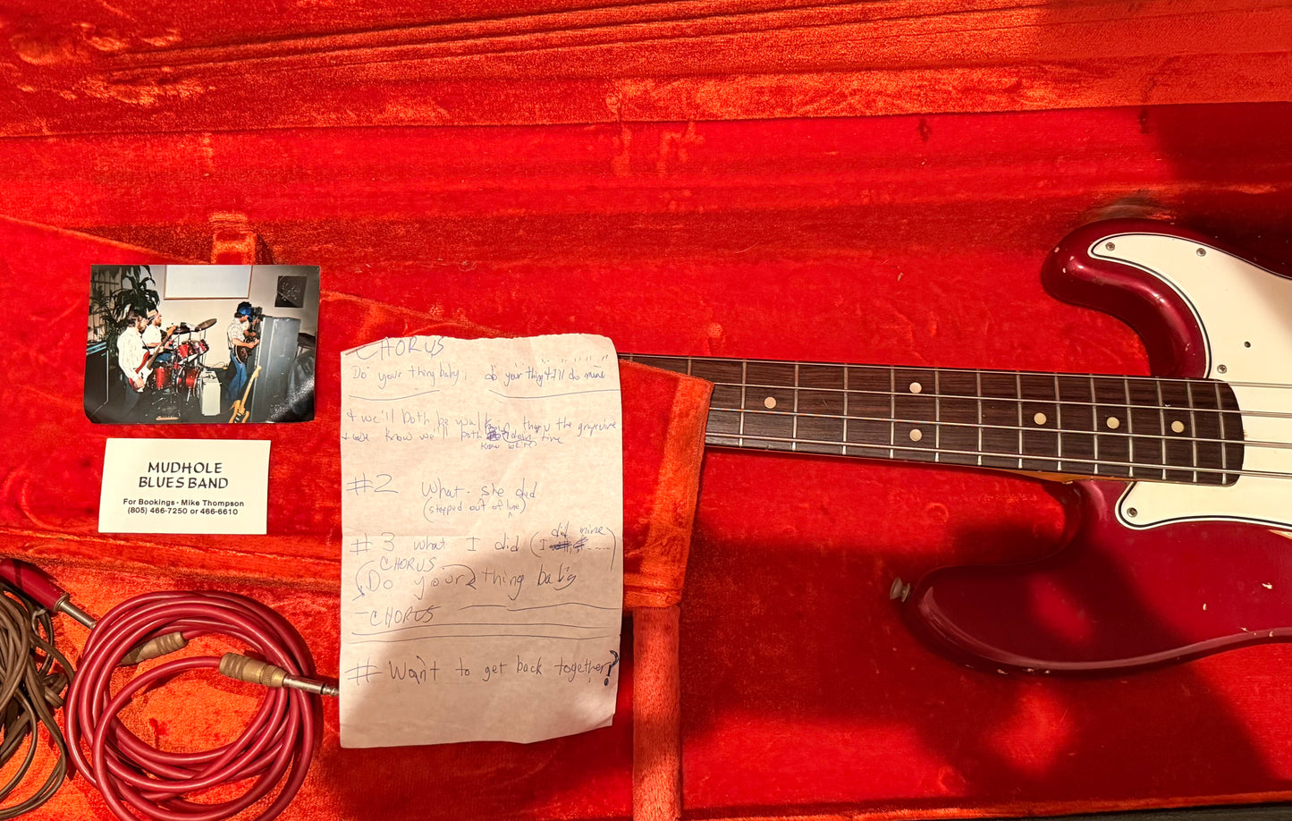 Vintage 1965 1966 Fender Precison Bass P-Bass Factory Candy apple red