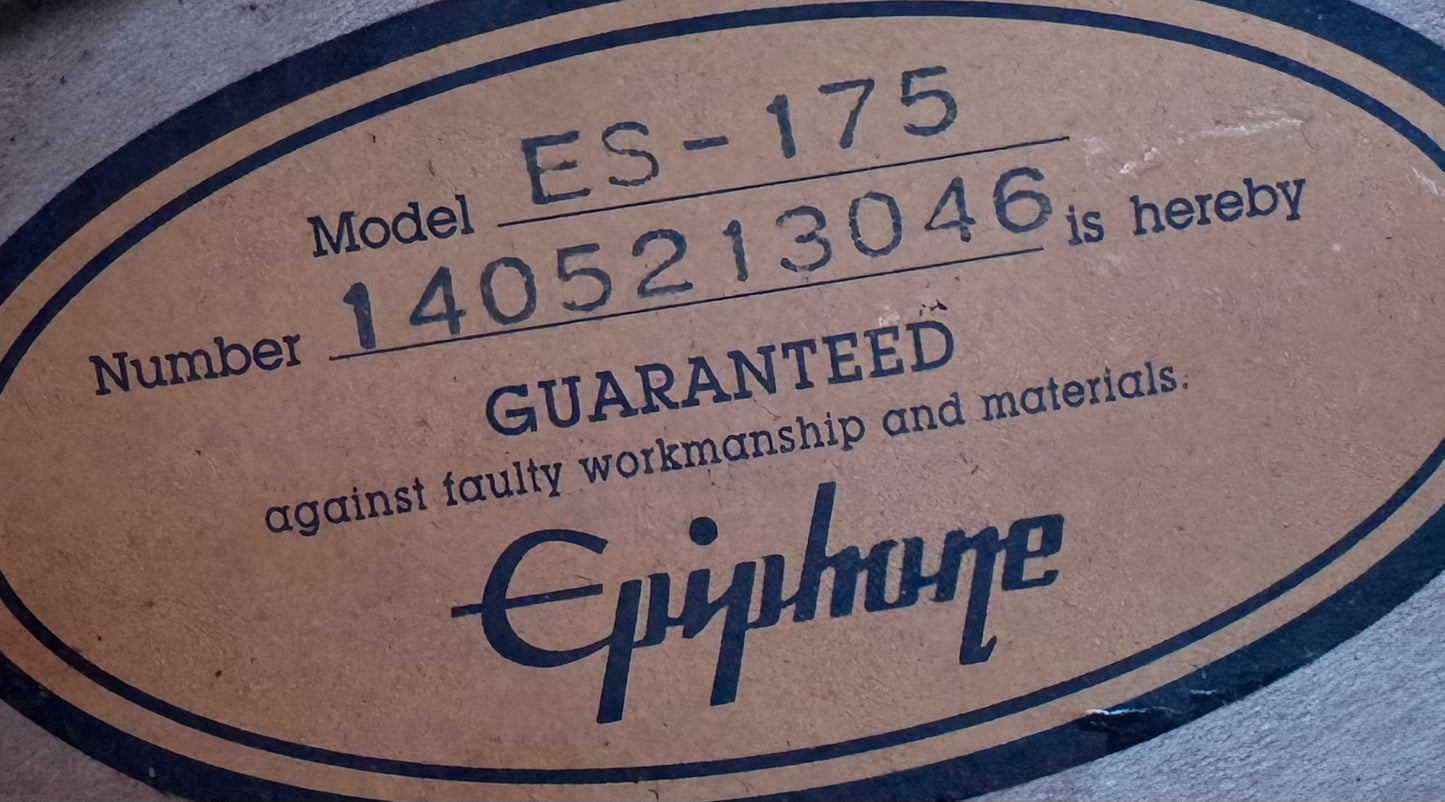 2014 Epiphone ES-175 Premium Stock Gibson 57 Classic Pickups