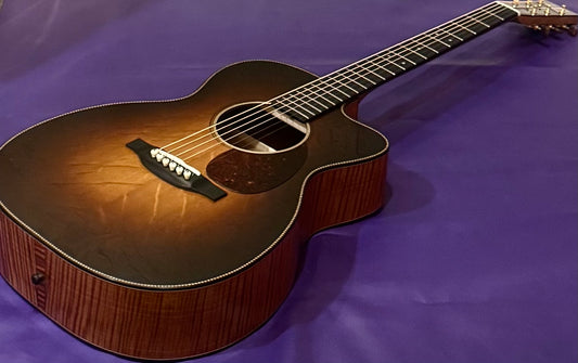 Bourgeois DB Signature OMC Sunburst, bearclaw Sitka Spruce/ Flamed Maple