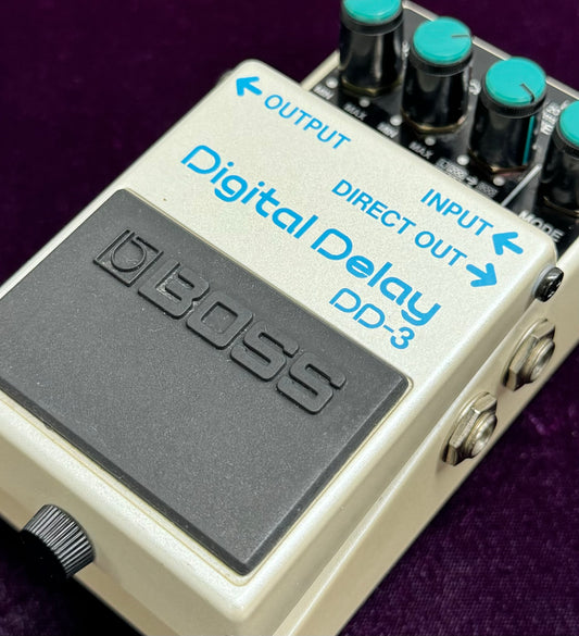 Vintage 1990 Boss DD-3 made in Japan blue bottom 1990s MIJ