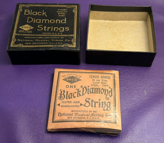 Vintage 1950s NOS Black Diamond Tenor Banjo Strings