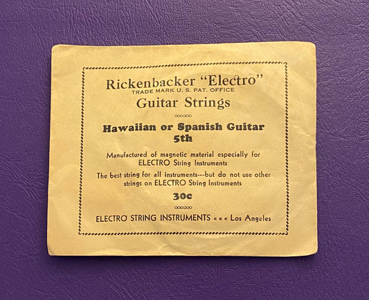 Vintage 1940s 1950s Rickenbacker Electro Spanish Guitar string